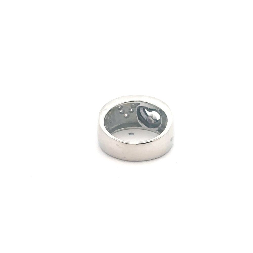 925 Sterling Silver Ring LOVE Heart Cubic Zirconia Size 6 - Picture 4 of 7